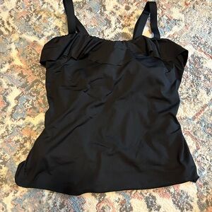 Lands' End Black Tankini swim top